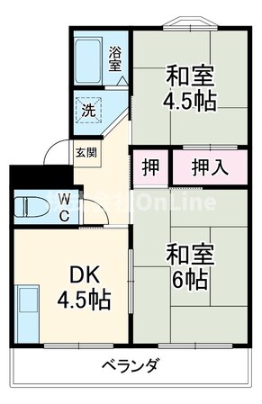 旭ハイツの物件間取画像